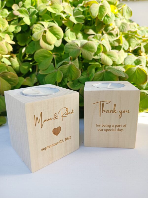 Zahvalnica za vjenčanje - svijećnjak - Slika 2