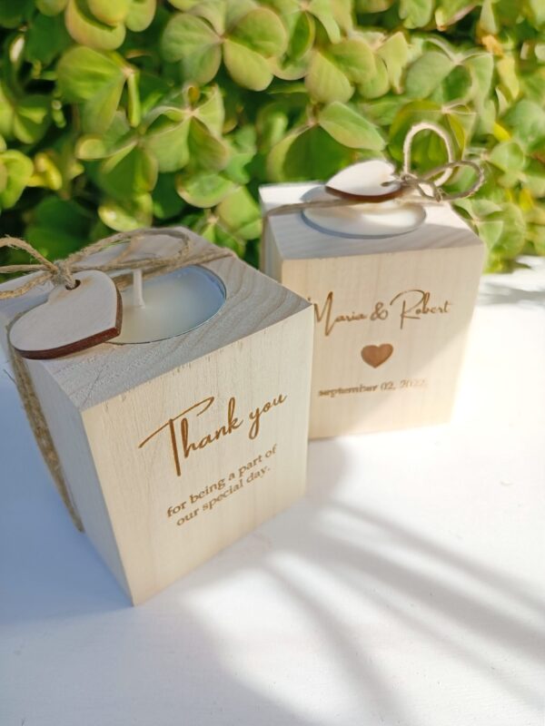 Zahvalnica za vjenčanje - svijećnjak - Slika 5