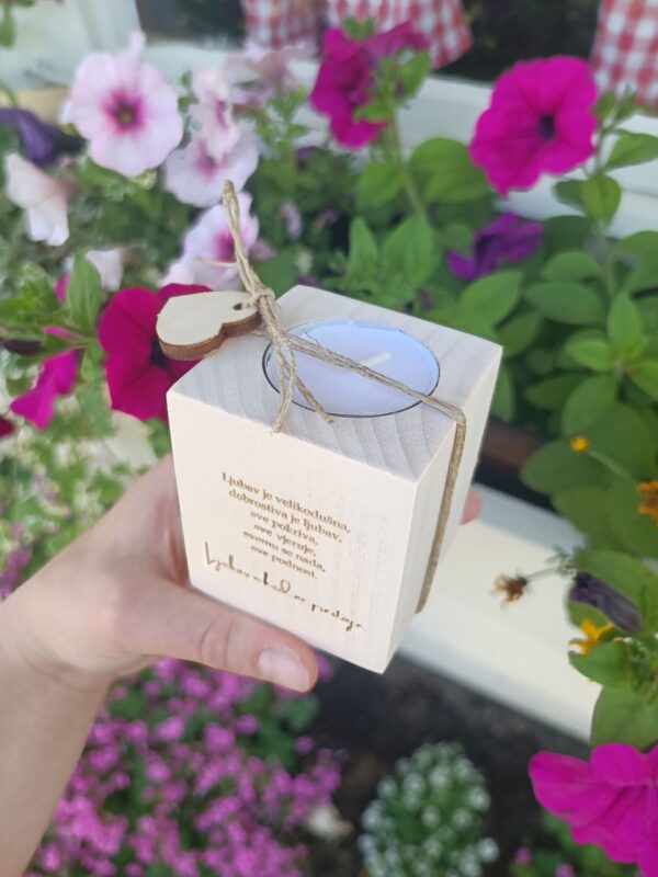 Zahvalnica za vjenčanje - svijećnjak - Slika 3