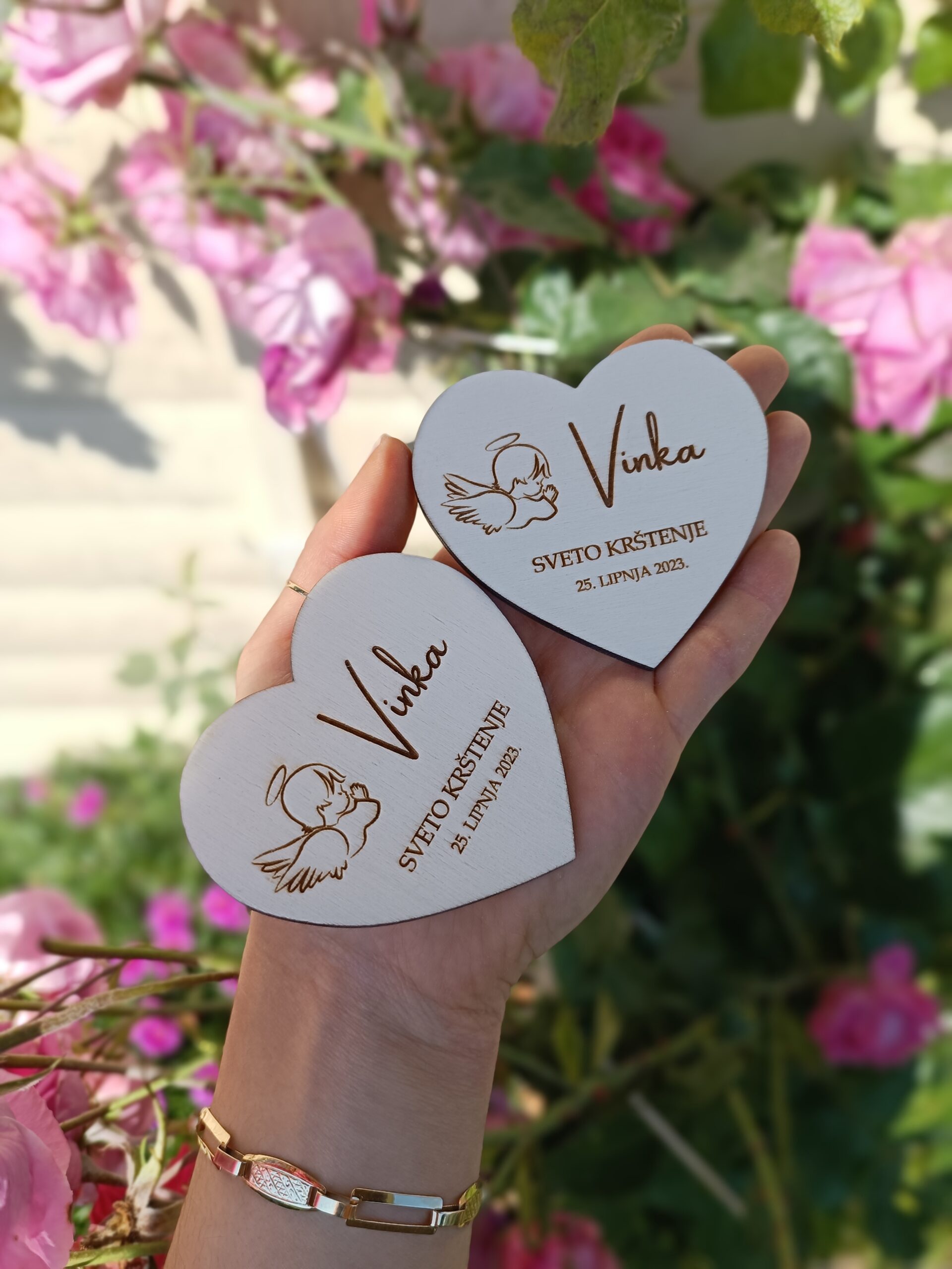 Zahvalnica za krštenje - srce (magnet) - Slika 2