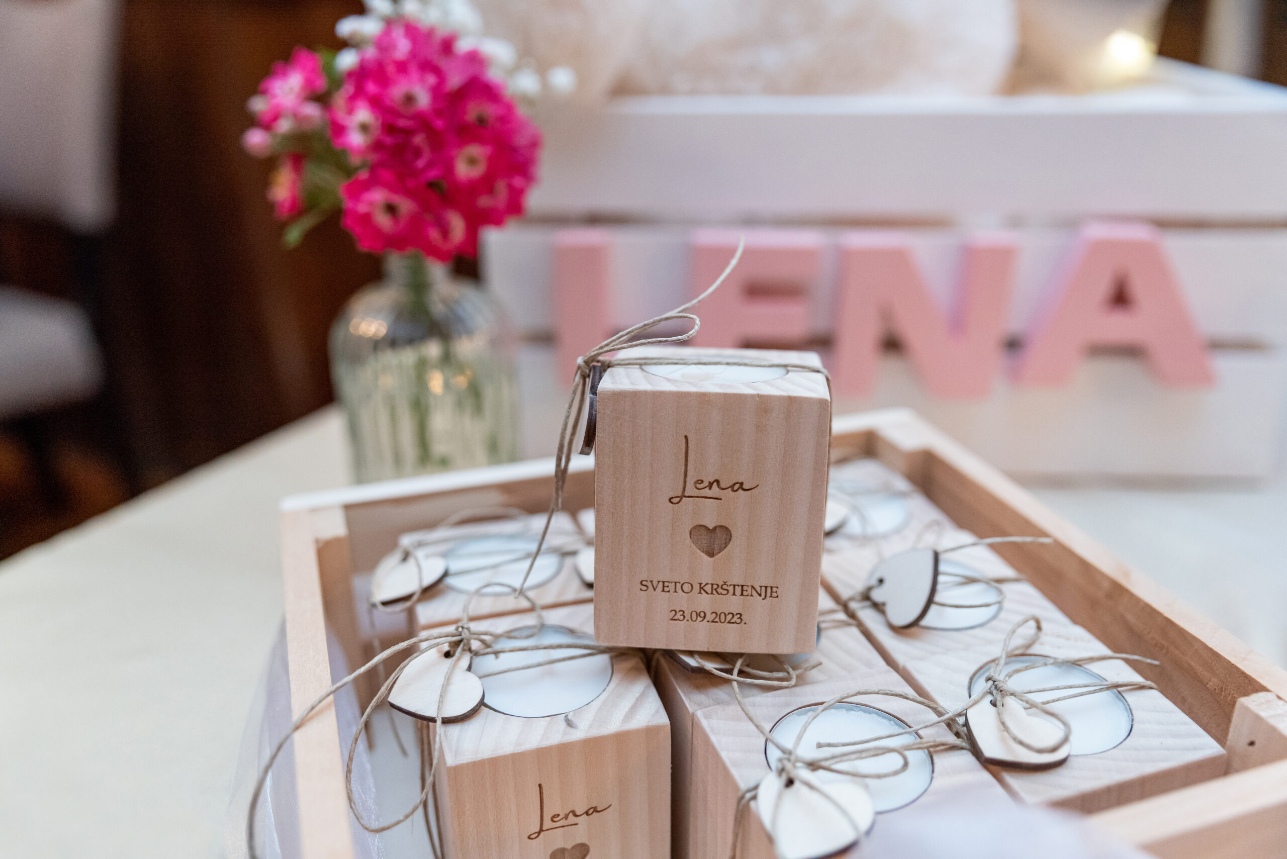 Zahvalnica za krštenje - svijećnjak