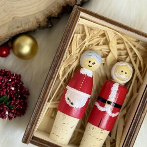 Pluteni čepovi za vino- Djed i Baka Mraz