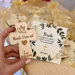 Zahvalnica za Prvu svetu pričest - magnet križ